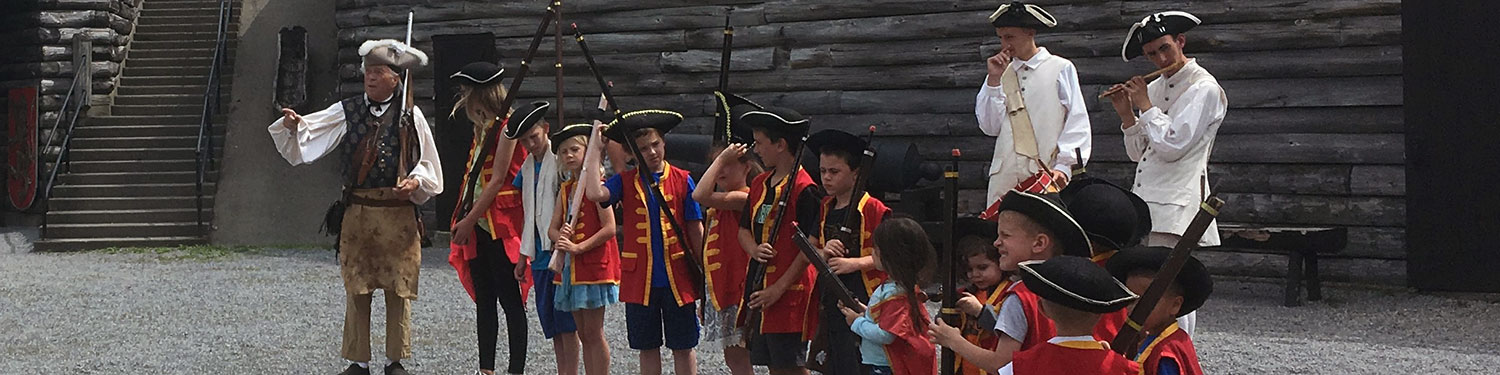 Kids joining the King's Army at Fort William Henry